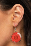 Forever Florals - Red Earrings Paparazzi