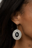 FIERCE Field - Black Earrings Paparazzi