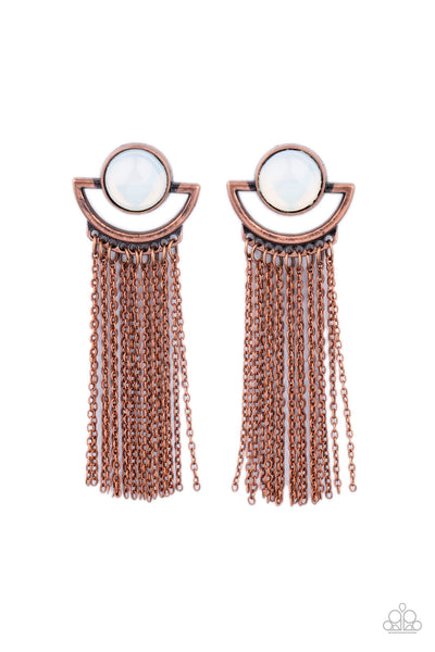 Opal Oracle - Copper Earrings Paparazzi