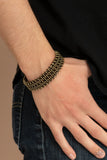 Gridlock - Brass Men's Bracelet Paparazzi