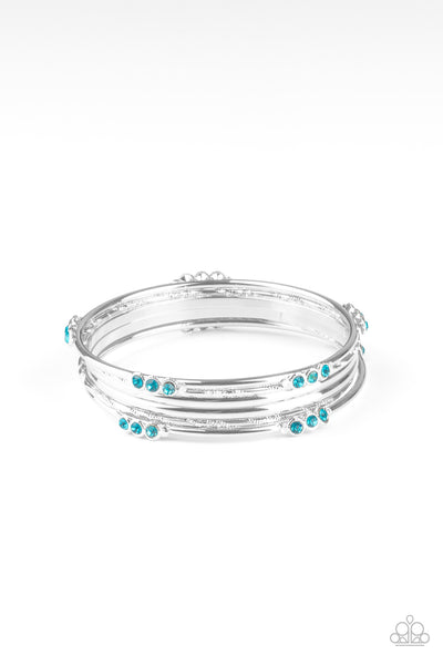 Stackable Sparkle - Blue Bracelets Paparazzi