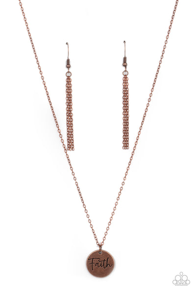 Choose Faith - Copper Necklace Paparazzi