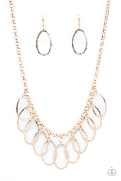 Double OVAL-time - Gold Necklace Paparazzi