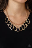 Double OVAL-time - Gold Necklace Paparazzi