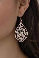 Taj Mahal Gardens - Rose Gold Earrings Paparazzi