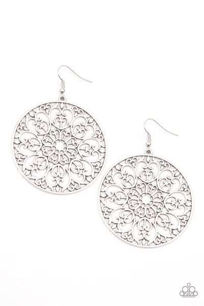 Make A MANDALA Out Of You - Silver Earrings Paparazzi