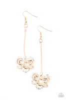 Opulently Orchid - Rose Gold Earrings Paparazzi