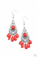 Fruity Tropics - Red Earrings Paparazzi