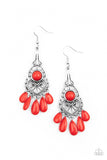 Fruity Tropics - Red Earrings Paparazzi