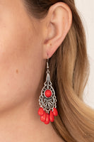 Fruity Tropics - Red Earrings Paparazzi