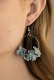 Flirty Florets - Silver Earrings Paparazzi