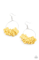 Flirty Florets - Yellow Earrings Paparazzi