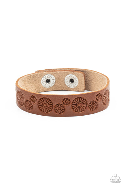 Follow The Wildflowers - Brown Wrap Bracelet Paparazzi