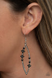 Flowery Finesse - Black Earrings Paparazzi