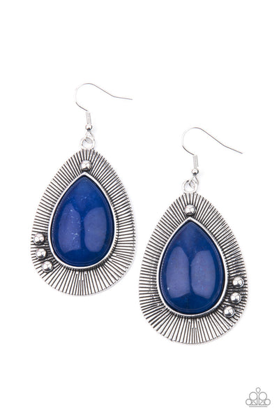 Western Fantasy - Blue Earrings Paparazzi