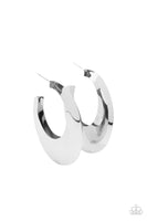 Going OVAL-board - Silver Earrings Paparazzi