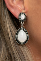 Carefree Clairvoyance - White Earrings Paparazzi