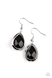 Drop-Dead Duchess - Black Earrings Paparazzi