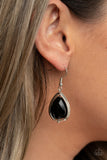 Drop-Dead Duchess - Black Earrings Paparazzi