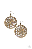 Make A MANDALA Out Of You - Brass Earrings Paparazzi