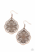 Tour de Taj Mahal - Copper Earrings Paparazzi