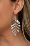 Palm Lagoon - Silver Earrings Paparazzi