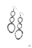 So OVAL It! - Black Earrings Paparazzi