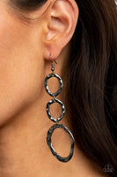 So OVAL It! - Black Earrings Paparazzi