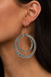 Rounded Out - Silver Earrings Paparazzi