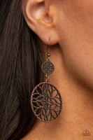 Mandala Eden - Copper Earrings Paparazzi