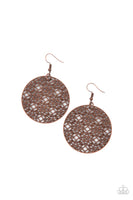 Metallic Mosaic - Copper Earrings Paparazzi