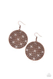 Metallic Mosaic - Copper Earrings Paparazzi