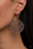 Metallic Mosaic - Copper Earrings Paparazzi