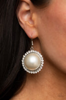 Esteemed Elegance - White Earring Paparazzi