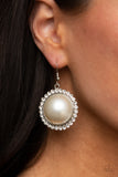 Esteemed Elegance - White Earring Paparazzi