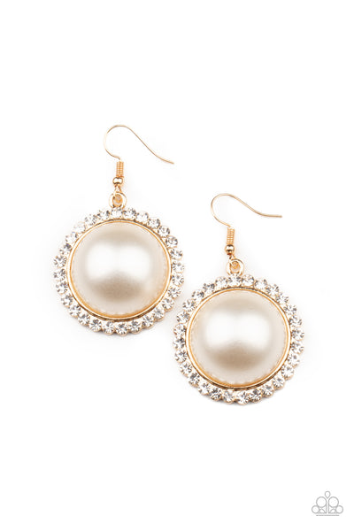 Esteemed Elegance - Gold Earrings Paparazzi