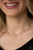 Charismatically Cupid - Rose Gold Heart Necklace Paparazzi