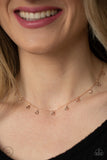 Charismatically Cupid - Rose Gold Heart Necklace Paparazzi