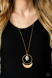 Moonlight Sailing - Gold Necklace Paparazzi