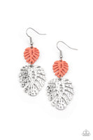 Palm Tree Cabana - Orange Earrings Paparazzi