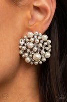 Head To Toe Twinkle - White Clip on Earrings Paparazzi