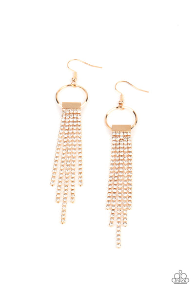 Tapered Twinkle - Gold Earrings Paparazzi - Incoming