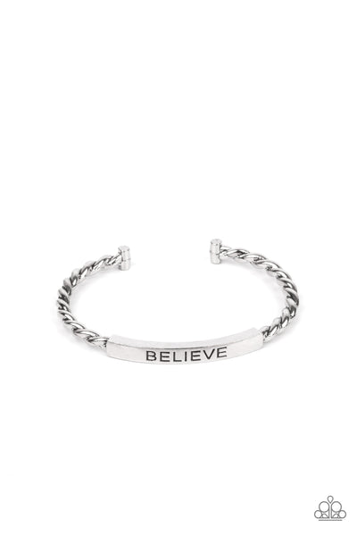 Keep Calm and Believe - Silver Bracelet Paparazzi