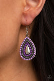 Beaded Bonanza - Purple Earrings Paparazzi