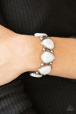 Flamboyant Tease - White Bracelet Paparazzi