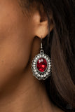 Glacial Gardens - Red Earrings Paparazzi