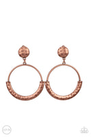 Rustic Horizons - Copper Clip-on Earrings Paparazzi