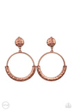 Rustic Horizons - Copper Clip-on Earrings Paparazzi