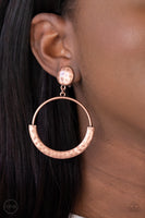 Rustic Horizons - Copper Clip-on Earrings Paparazzi