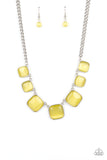 Aura Allure - Yellow Necklace Paparazzi